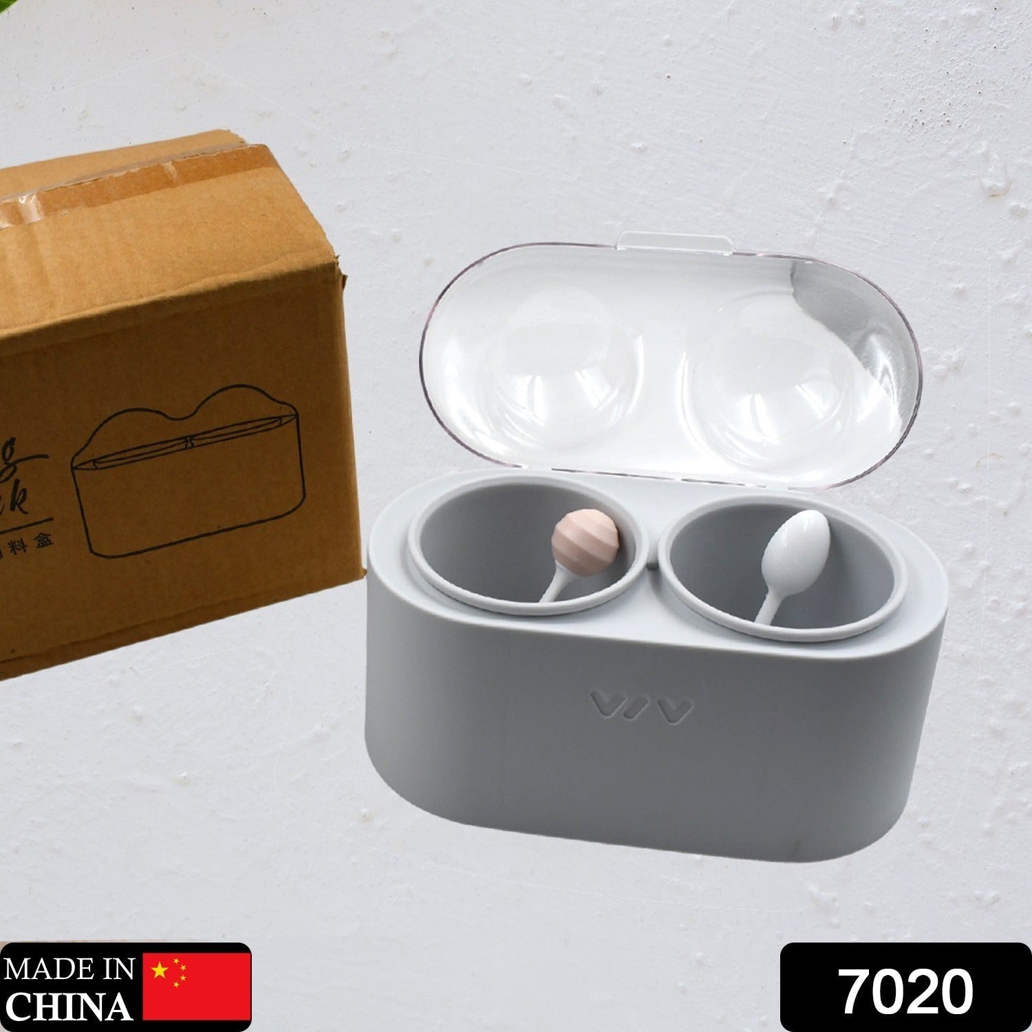 7020 Spice Storage Containers, Condiment Jars, with Lid And Spoon, dust-proof And Moisture-proof, non-slip Bottom, tray Card Slot Design, detachable, easy To Clean, used To Contain Various Seasonings, plastic 7020 Spice Storage Containers, Condiment Jars, with Lid And Spoon, dust-proof And Moisture-proof, non-slip Bottom, tray Card Slot Design, detachable, easy To Clean, used To Contain Various Seasonings, plastic